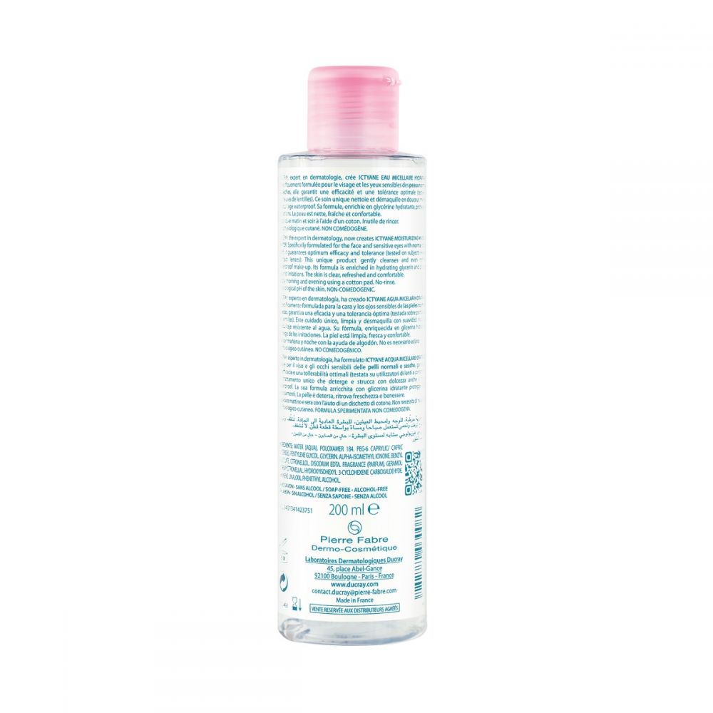 Ictyane Eau Micellaire Hydratante Peaux Sensibles 200ml