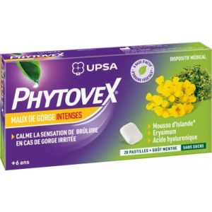 Phytovex Pastilles Maux de Gorge Intense Boîte de 20