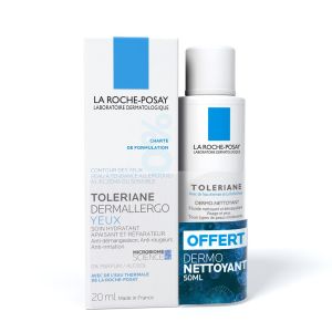 Toleriane Dermallergo Yeux 20ml + Dermo-nettoyant offert