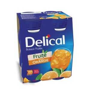 Delical Boisson Fruits Saveur Orange 200 ml x4