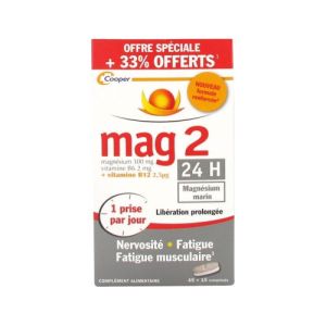 Mag 2 24H V2 Comprimés Boîte de 45 + 15 Offerts