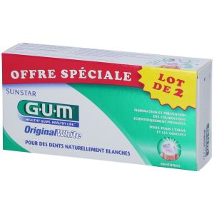 GUM Original White Dentifrice Tube 75 ml x2