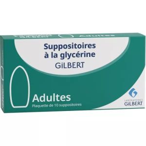 Glycérine Gilbert Suppositoires Adultes x10