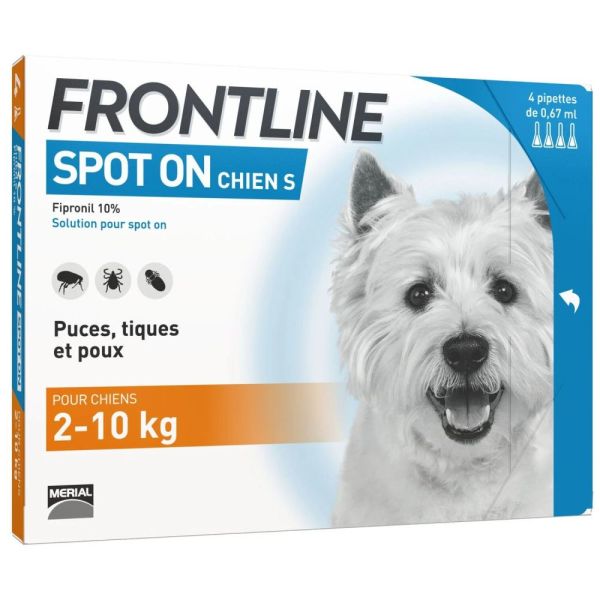 Frontline Spot-On Chien S Pipettes x4