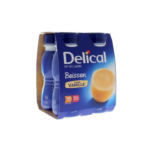 Delical Boisson Lactée Vanille 200 ml x4