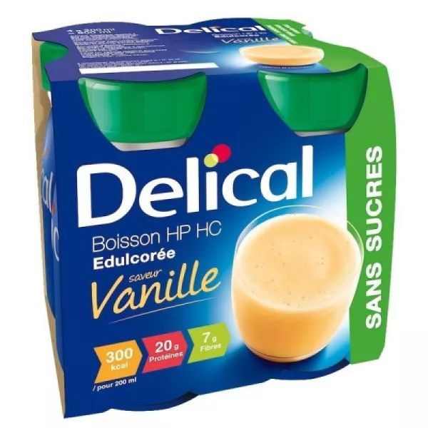 Delical Boisson HP/HC Édulcorée Vanille 200 ml x4