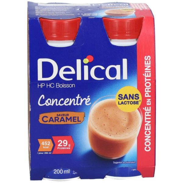 Delical HP/HC Concentré Caramel 4 x 200 ml