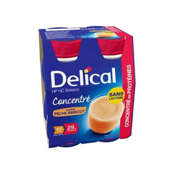 Delical Boisson Concentrée Pomme-Abricot 200 ml x4