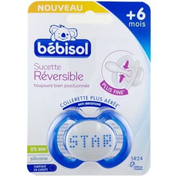 Bébisol Sucette Slimline Réversible Silicone SR22 Taille 2