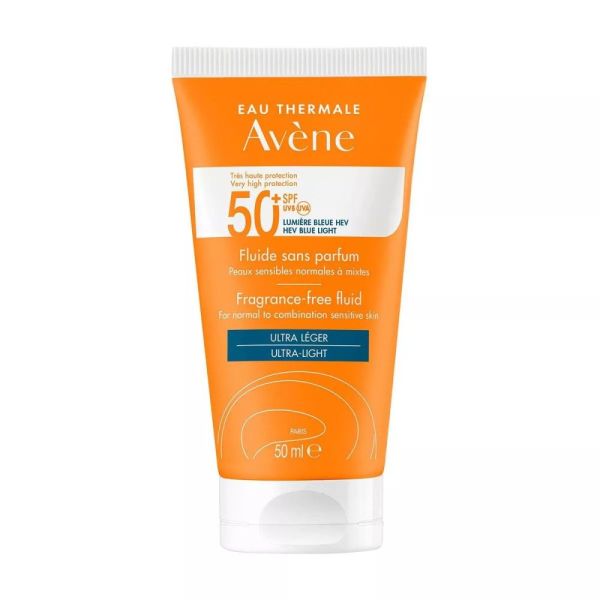 Avène Solaire Fluide SPF50+ Sans Parfum 50 ml