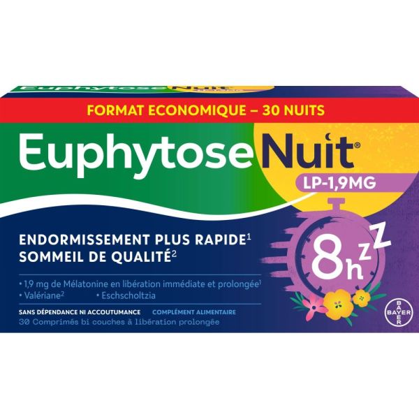 Euphytose Nuit LP 1,9 mg Comprimés x30