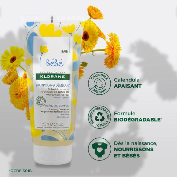 Bébé Shampooing démêlant 200ml