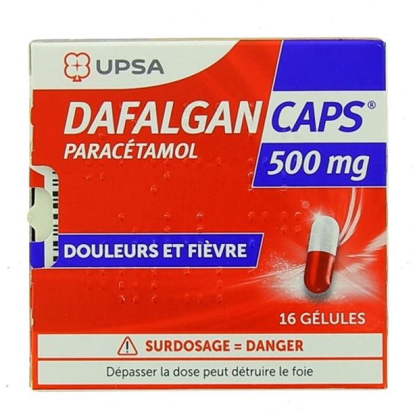 Dafalgancaps 500 mg Gélules x16