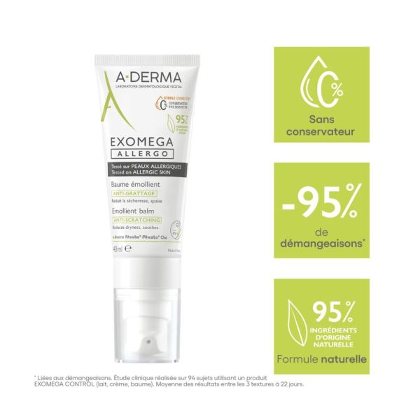 EXOMEGA ALLERGO BAUME ÉMOLLIENT COSMETIQUE STERILE 40 ml