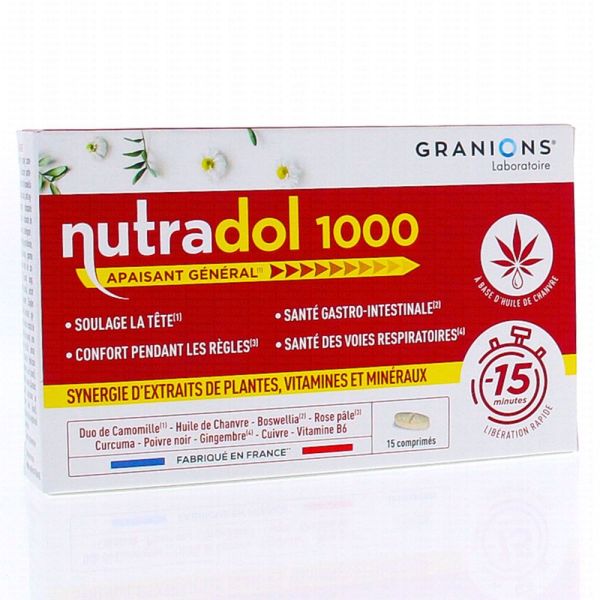 Nutradol 1000 Apaisant General - 15 Comprimés