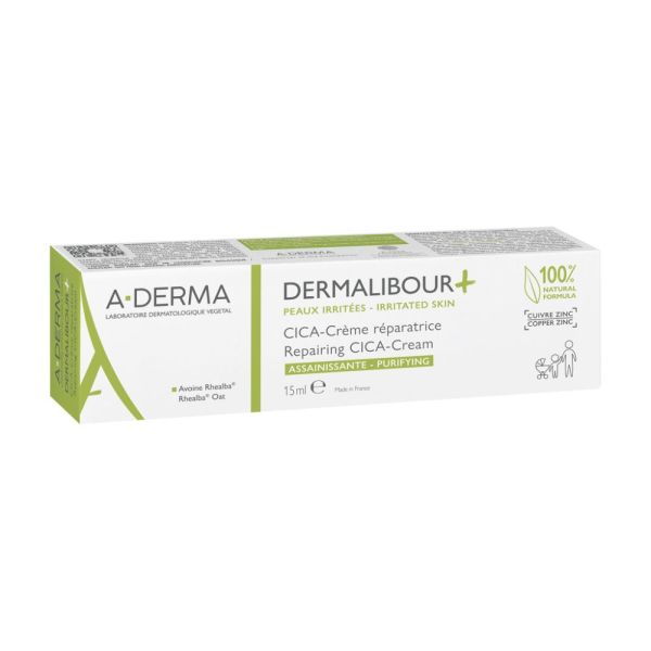 Dermalibour+ Cica-Crème réparatrice assainissante 15 ml