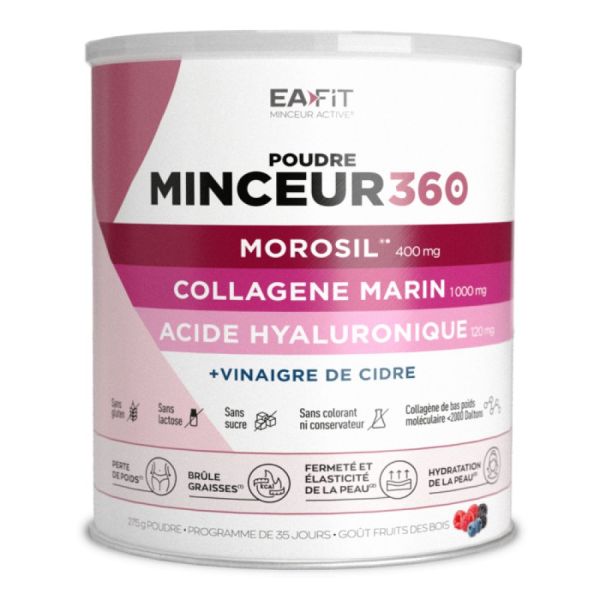 Minceur 360 - Morosil / Collagene / Acide Hyluronique - Poudre - pot 200g