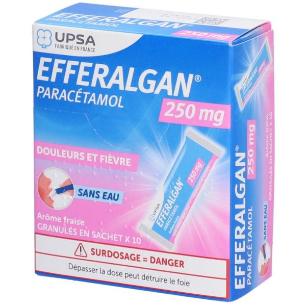 Efferalgan Fraise 250 mg Granulés x10