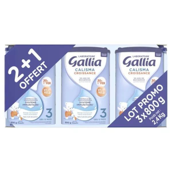 Gallia Tripack Croissance 2 + 1